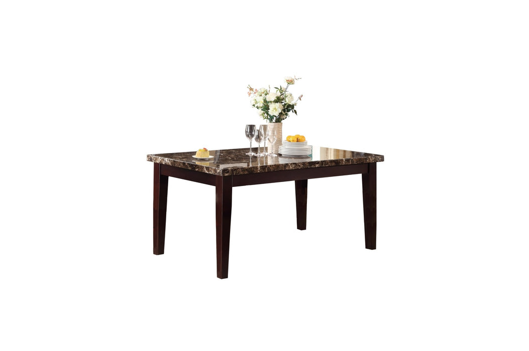 - 6pc set (TABLE + 4 SIDE CHAIRS + 1 BENCH)