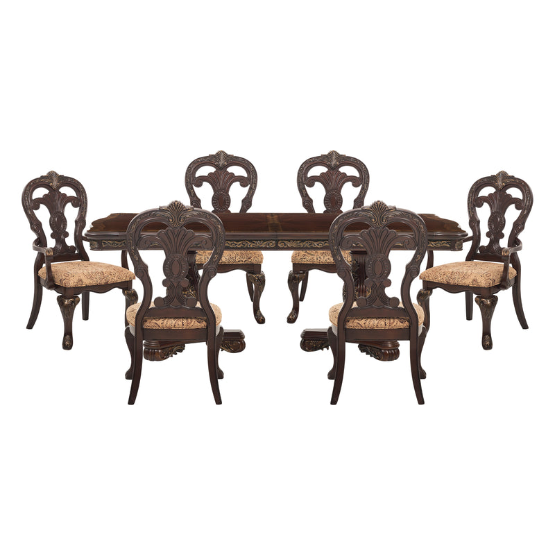 - 7pc set (TABLE + 2 ARM + 4 SIDE CHAIRS)