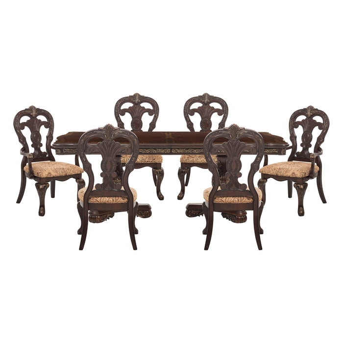 - 7pc set (TABLE + 2 ARM + 4 SIDE CHAIRS)