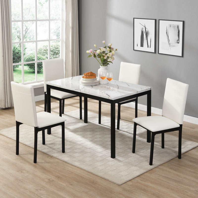 - WHITE PU METAL CHAIR (4PC/BOX)