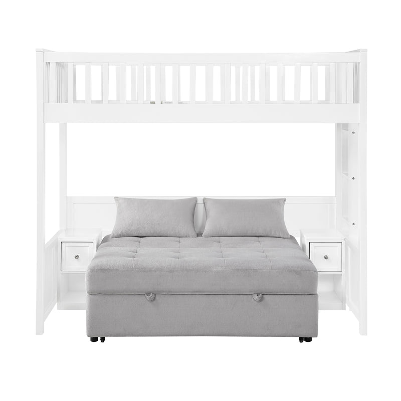 Aerie - (4) Twin Loft Bunk Bed with Night Stand and Sofa Bed