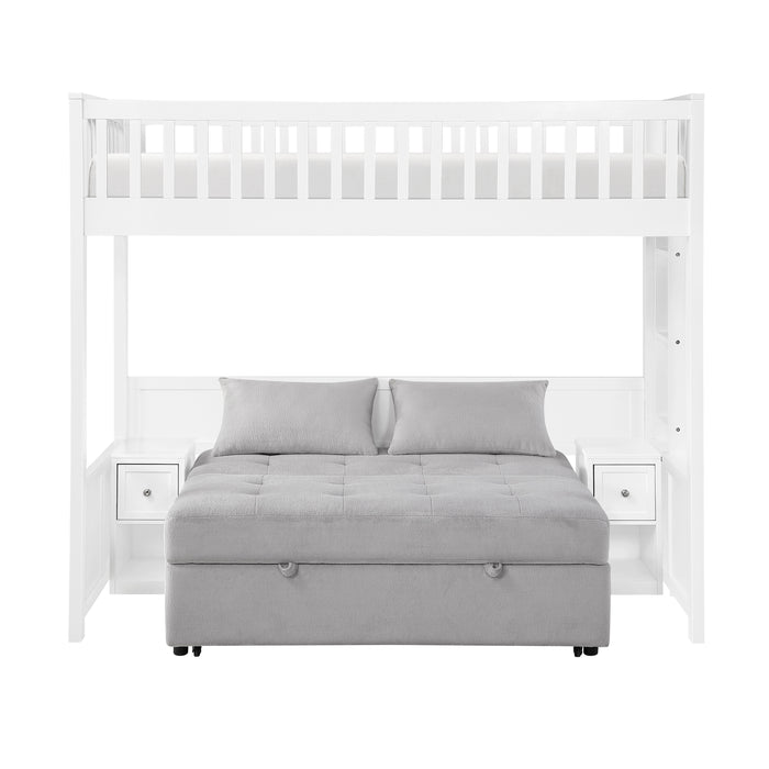 Aerie - (4) Twin Loft Bunk Bed with Night Stand and Sofa Bed