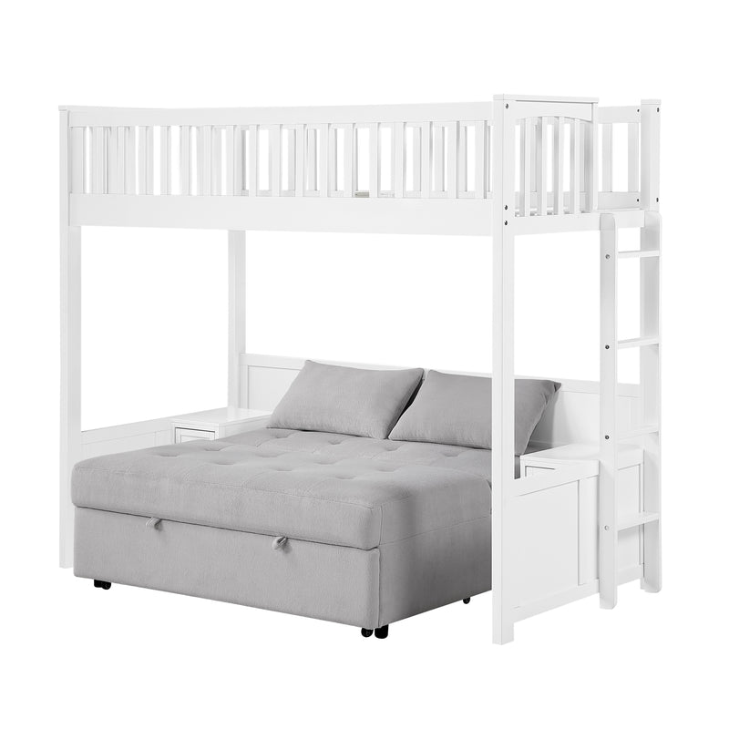 Aerie - (4) Twin Loft Bunk Bed with Night Stand and Sofa Bed