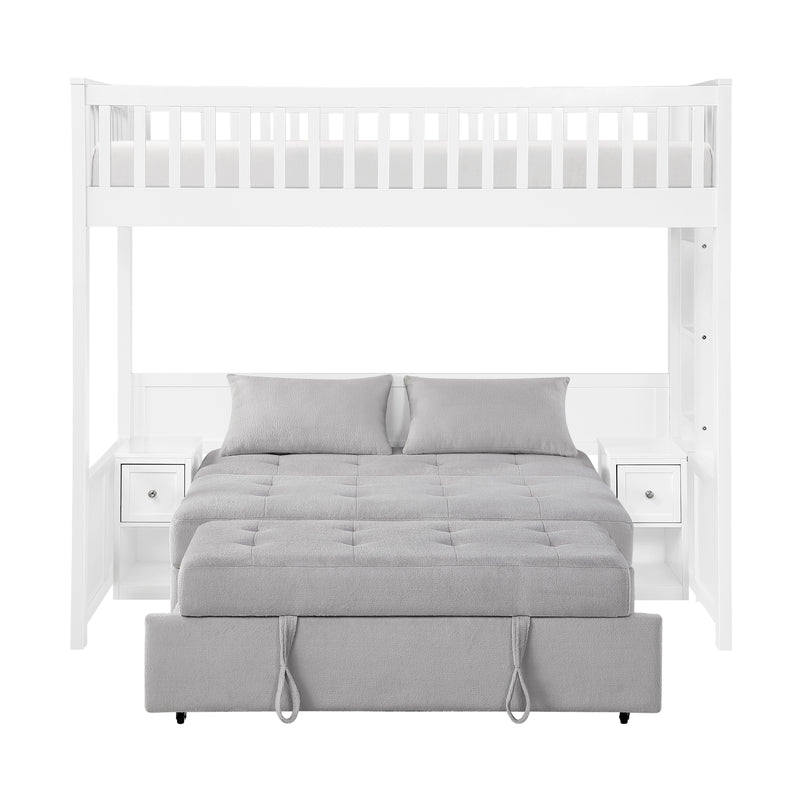 Aerie - (4) Twin Loft Bunk Bed with Night Stand and Sofa Bed