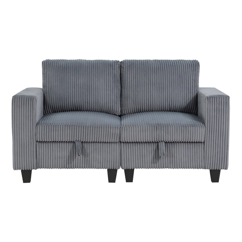 Walterboro - (2)Love Seat with Storage, Storage Pouches and Charging Ports