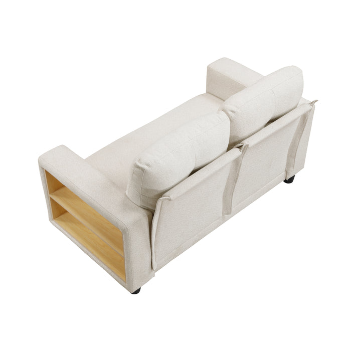 Robinson - (2)Love Seat with Pull-out Bed, Shelves and Charging Ports