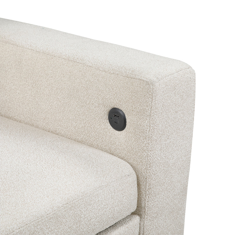 Robinson - (2)Love Seat with Pull-out Bed, Shelves and Charging Ports