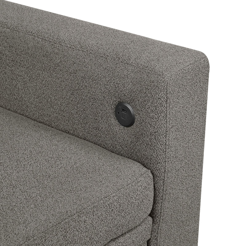 Robinson - (2)Love Seat with Pull-out Bed, Shelves and Charging Ports