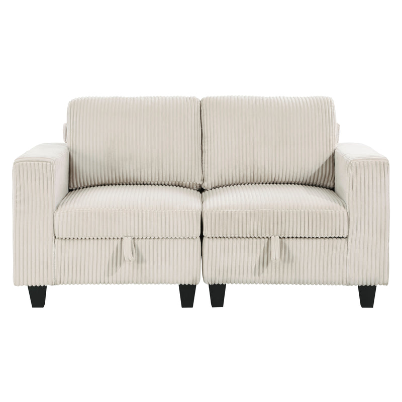 Walterboro - (2)Love Seat with Storage, Storage Pouches and Charging Ports