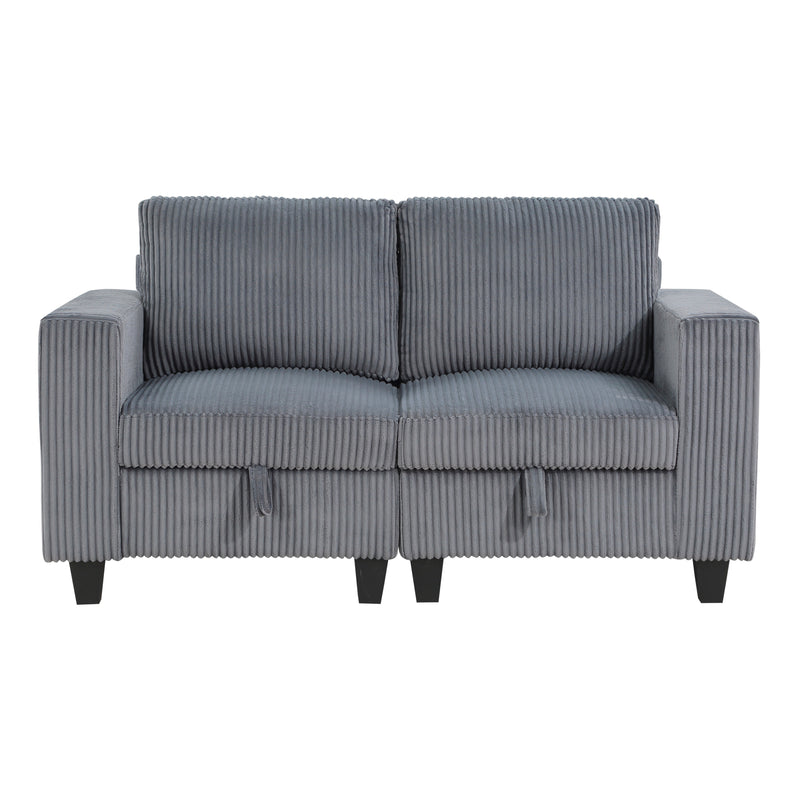 Walterboro - (2)Love Seat with Storage, Storage Pouches and Charging Ports