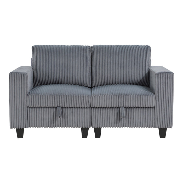 Walterboro - (2)Love Seat with Storage, Storage Pouches and Charging Ports