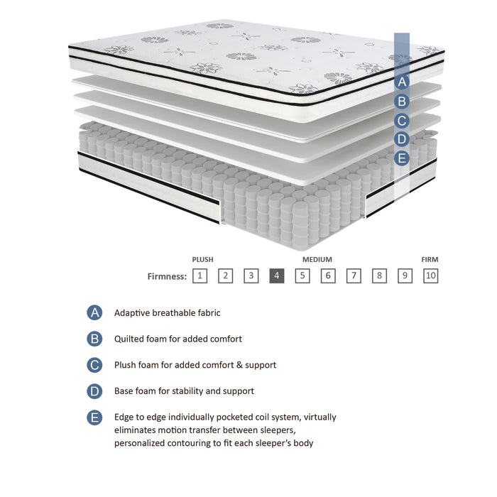 Vela - 12" California King Hybrid Mattress