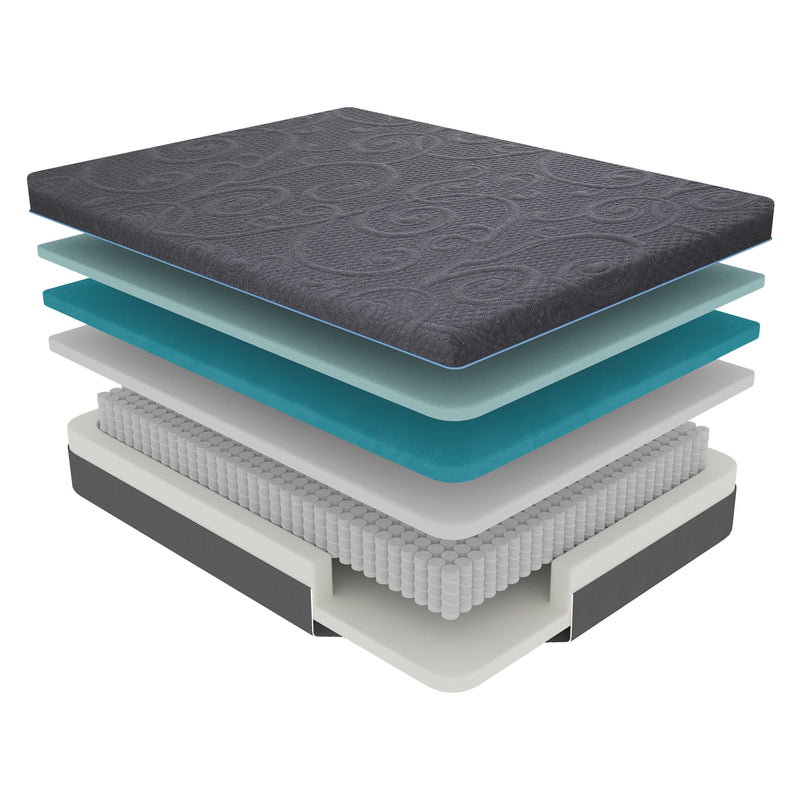 Mira - 14" Queen Gel-Infused Memory Foam Hybrid Mattress