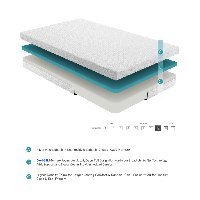 Altair - 6" Twin Gel-Infused Memory Foam Mattress
