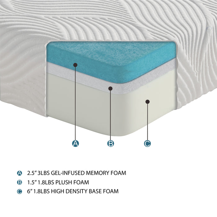 Altair - 10" Twin Gel-Infused Memory Foam Mattress