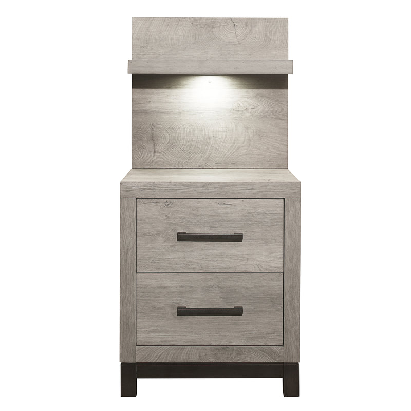 Zephyr - (2) Night Stand with Wall Panel