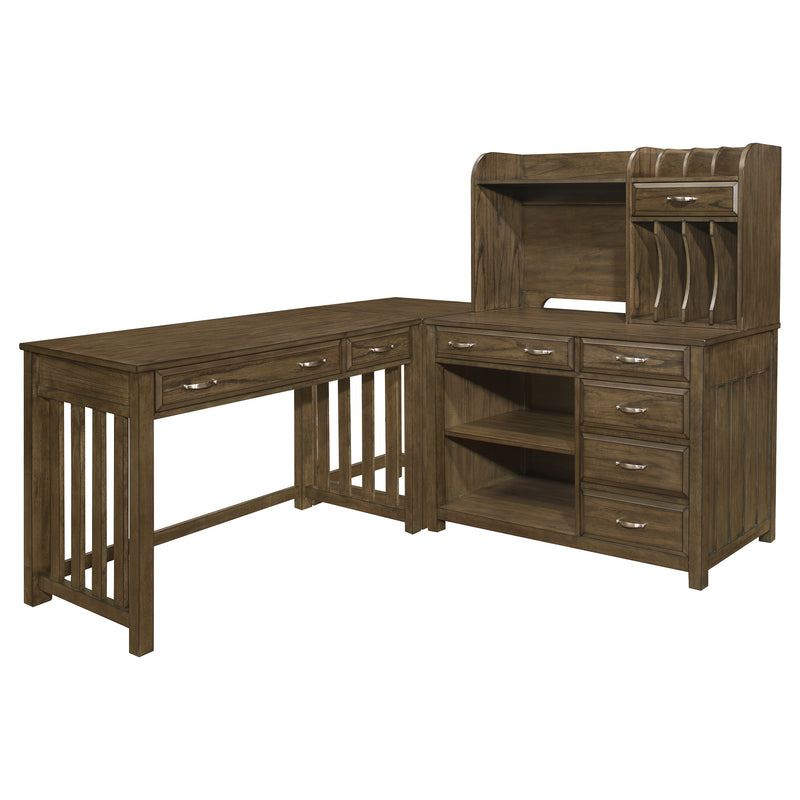Blanche - 4pc Corner Desk (Desk+Corner+Credenza+Hutch)