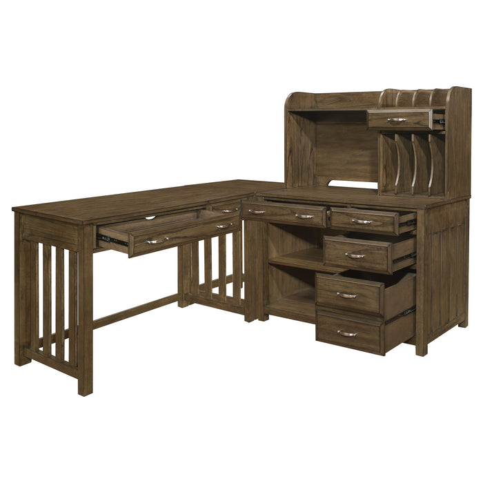 Blanche - 4pc Corner Desk (Desk+Corner+Credenza+Hutch)