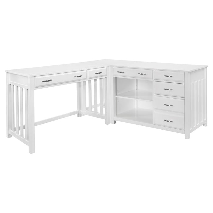 Blanche - 3pc Corner Desk (Desk+Corner+Credenza)