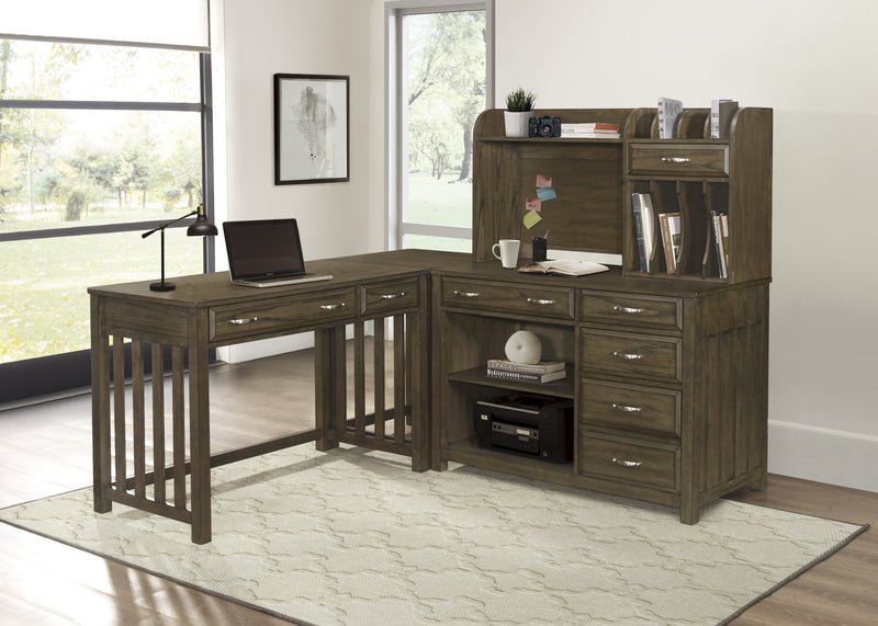 Blanche - 4pc Corner Desk (Desk+Corner+Credenza+Hutch)