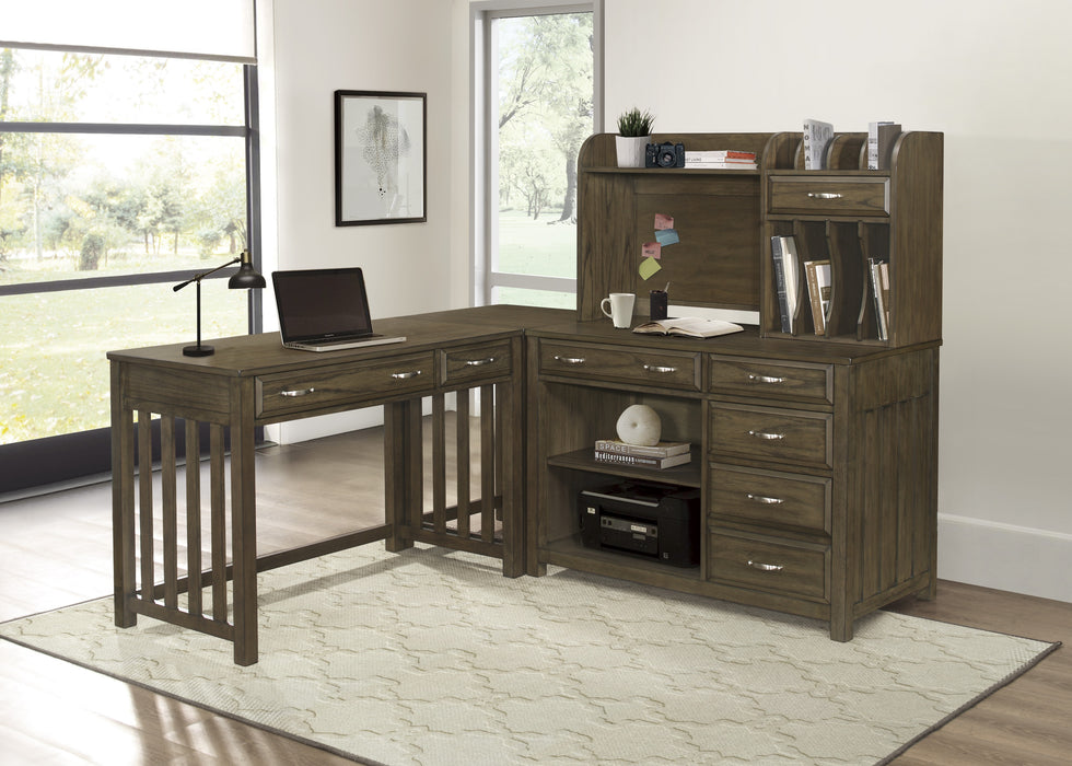 Blanche - 4pc Corner Desk (Desk+Corner+Credenza+Hutch)
