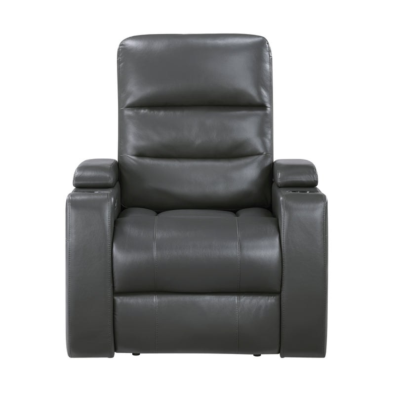Rose Hill - Power Reclining Chair with Power Headrest, Heat and Massage, Receptacle, Cup-Holders with LED light, Storage Arms and Charging Ports