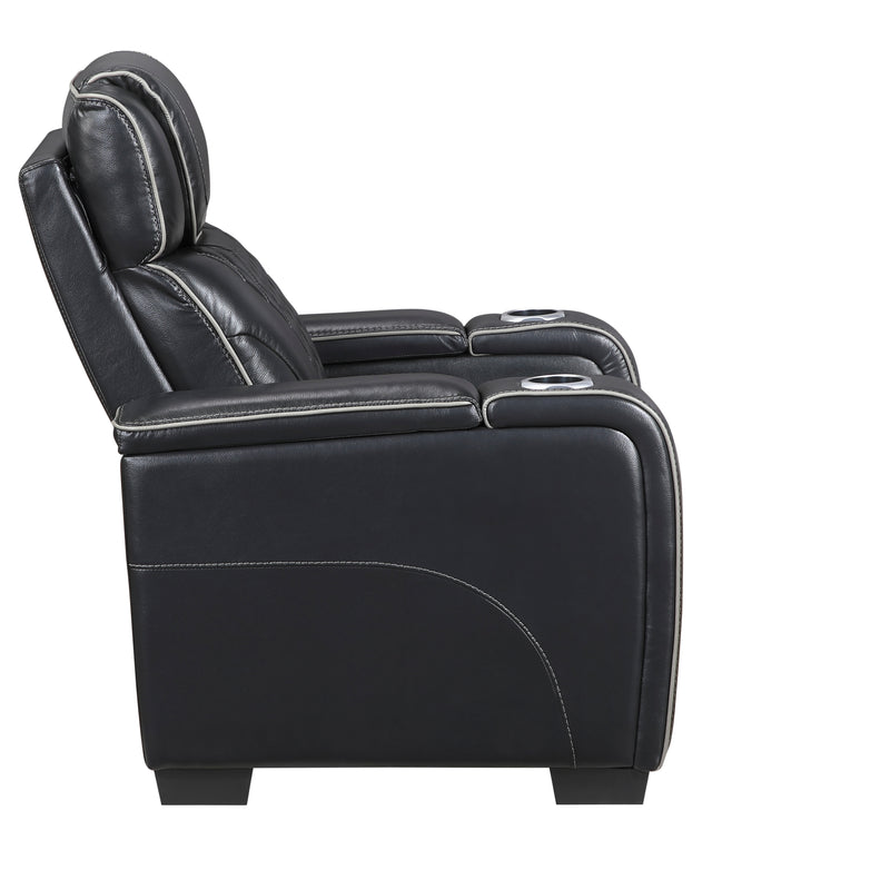 Apex - Power Reclining Chair with Power Headrest, Storage Arms with Cup Holders, Air Massage and Heat, LED Lighting and Charging Ports