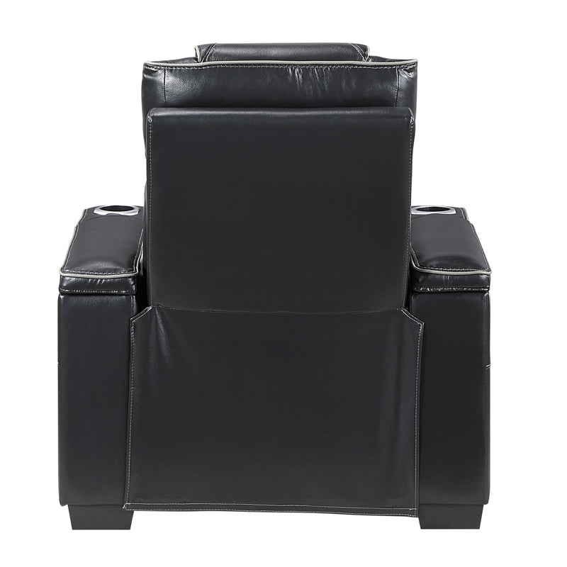 Apex - Power Reclining Chair with Power Headrest, Storage Arms with Cup Holders, Air Massage and Heat, LED Lighting and Charging Ports