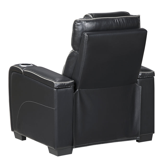 Apex - Power Reclining Chair with Power Headrest, Storage Arms with Cup Holders, Air Massage and Heat, LED Lighting and Charging Ports