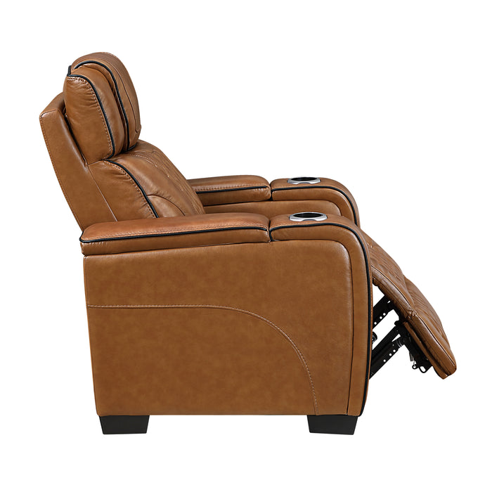 Apex - Power Reclining Chair with Power Headrest, Storage Arms with Cup Holders, Air Massage and Heat, LED Lighting and Charging Ports