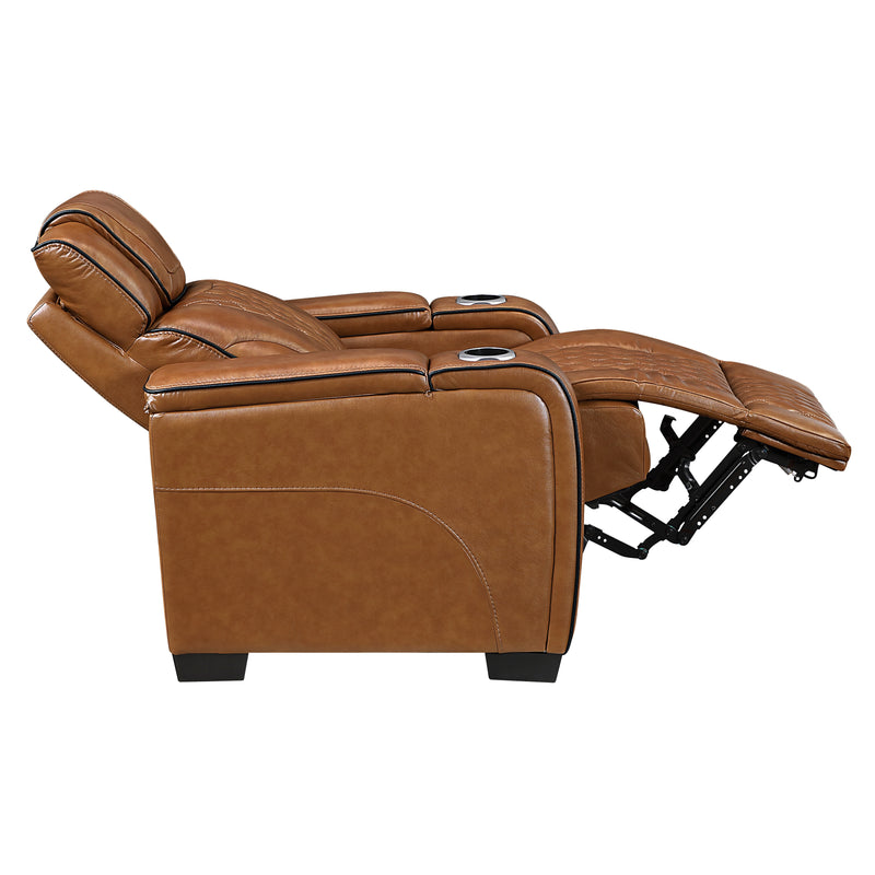 Apex - Power Reclining Chair with Power Headrest, Storage Arms with Cup Holders, Air Massage and Heat, LED Lighting and Charging Ports