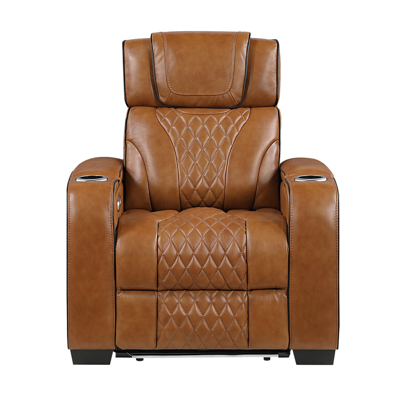 Apex - Power Reclining Chair with Power Headrest, Storage Arms with Cup Holders, Air Massage and Heat, LED Lighting and Charging Ports