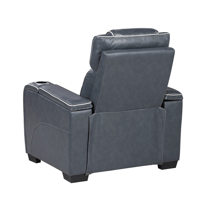 Apex - Power Reclining Chair with Power Headrest, Storage Arms with Cup Holders, Air Massage and Heat, LED Lighting and Charging Ports