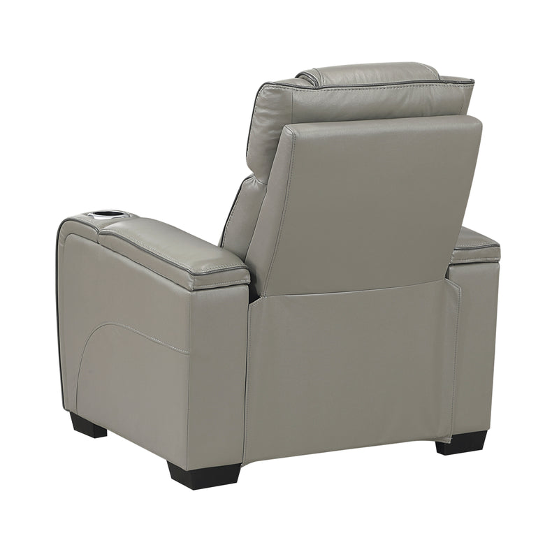Apex - Power Reclining Chair with Power Headrest, Storage Arms with Cup Holders, Air Massage and Heat, LED Lighting and Charging Ports