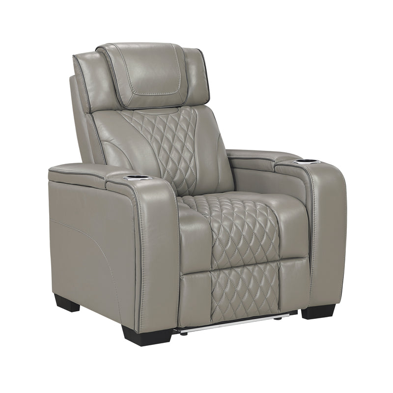 Apex - Power Reclining Chair with Power Headrest, Storage Arms with Cup Holders, Air Massage and Heat, LED Lighting and Charging Ports