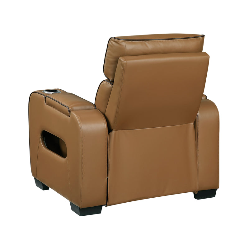 Fairway - Power Reclining Chair with Power Headrest, Cup holders and Storage Arms(Top and Side), Charging Ports and LED lighting