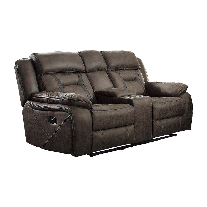 Madrona Hill - Double Reclining Love Seat with Center Console