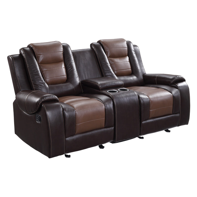 Briscoe - Double Glider Reclining Love Seat with Center Console