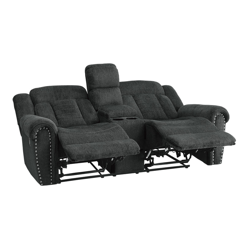 Nutmeg - Double Reclining Love Seat with Center Console