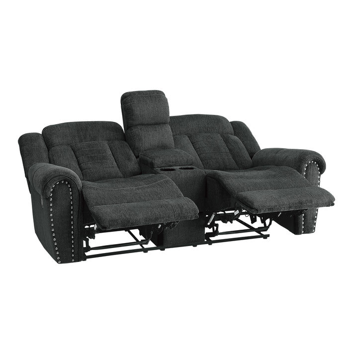 Nutmeg - Double Reclining Love Seat with Center Console