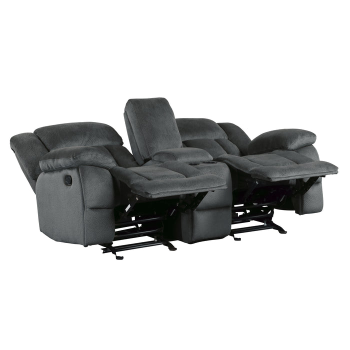 Laurelton - Double Glider Reclining Love Seat with Center Console