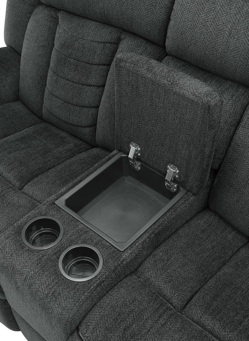Nutmeg - Double Reclining Love Seat with Center Console