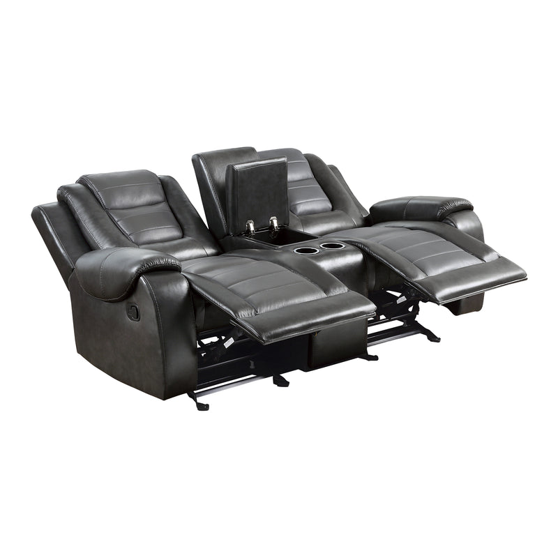 Briscoe - Double Glider Reclining Love Seat with Center Console
