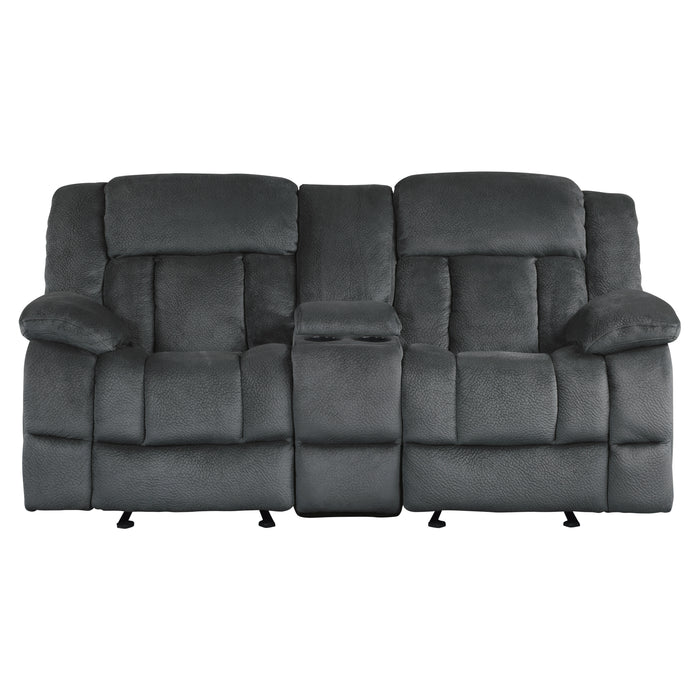 Laurelton - Double Glider Reclining Love Seat with Center Console