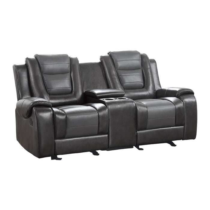 Briscoe - Double Glider Reclining Love Seat with Center Console