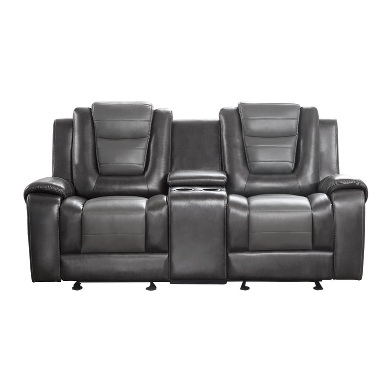 Briscoe - Double Glider Reclining Love Seat with Center Console