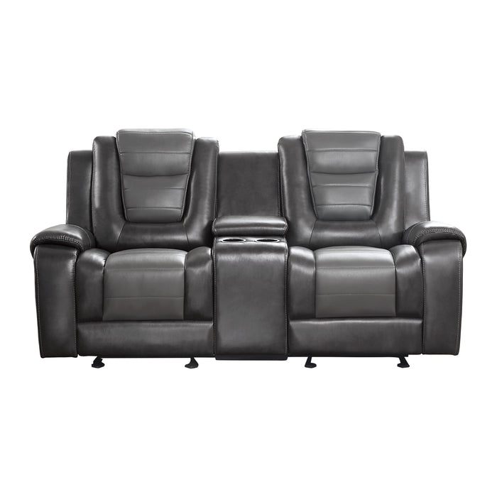 Briscoe - Double Glider Reclining Love Seat with Center Console