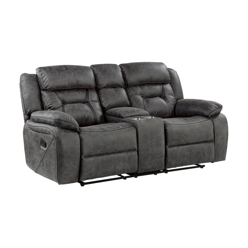 Madrona Hill - Double Reclining Love Seat with Center Console