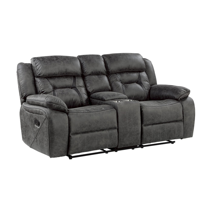 Madrona Hill - Double Reclining Love Seat with Center Console