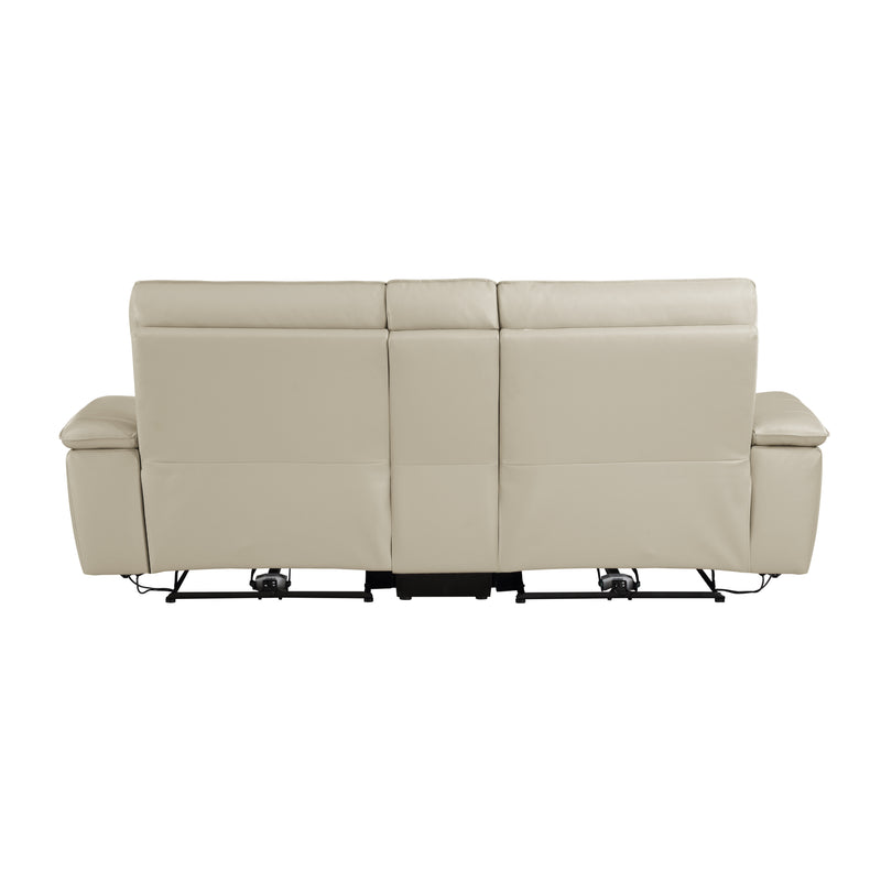 Maroni - (3)Power Double Reclining Love Seat with Center Console and Power Headrests